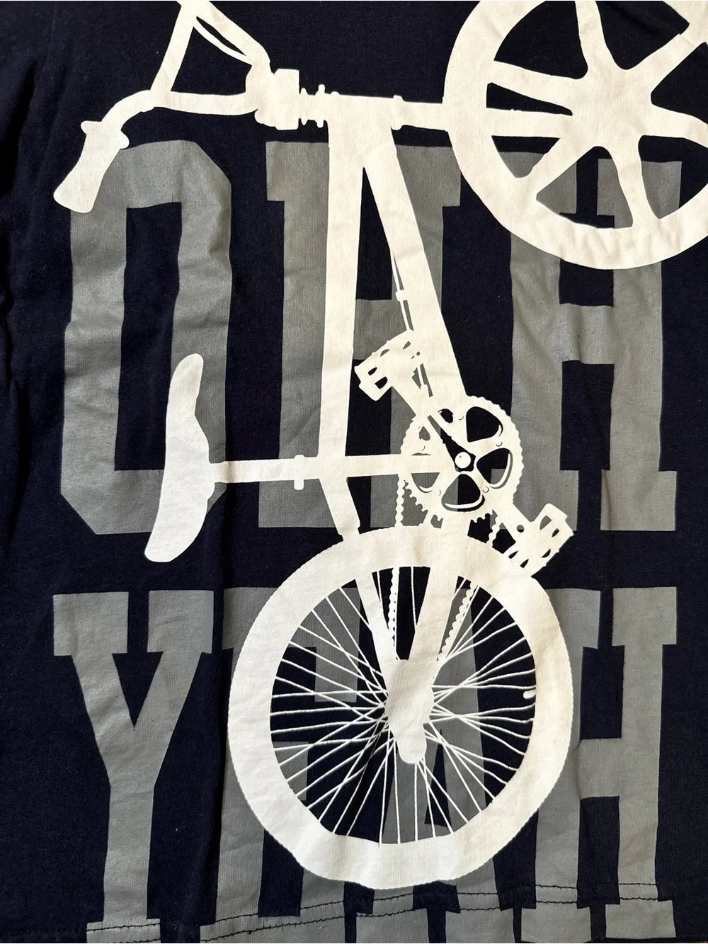 Gymboree Boys Size 7-8 Navy BMX Bike Graphic T-Shirt Size 7/8